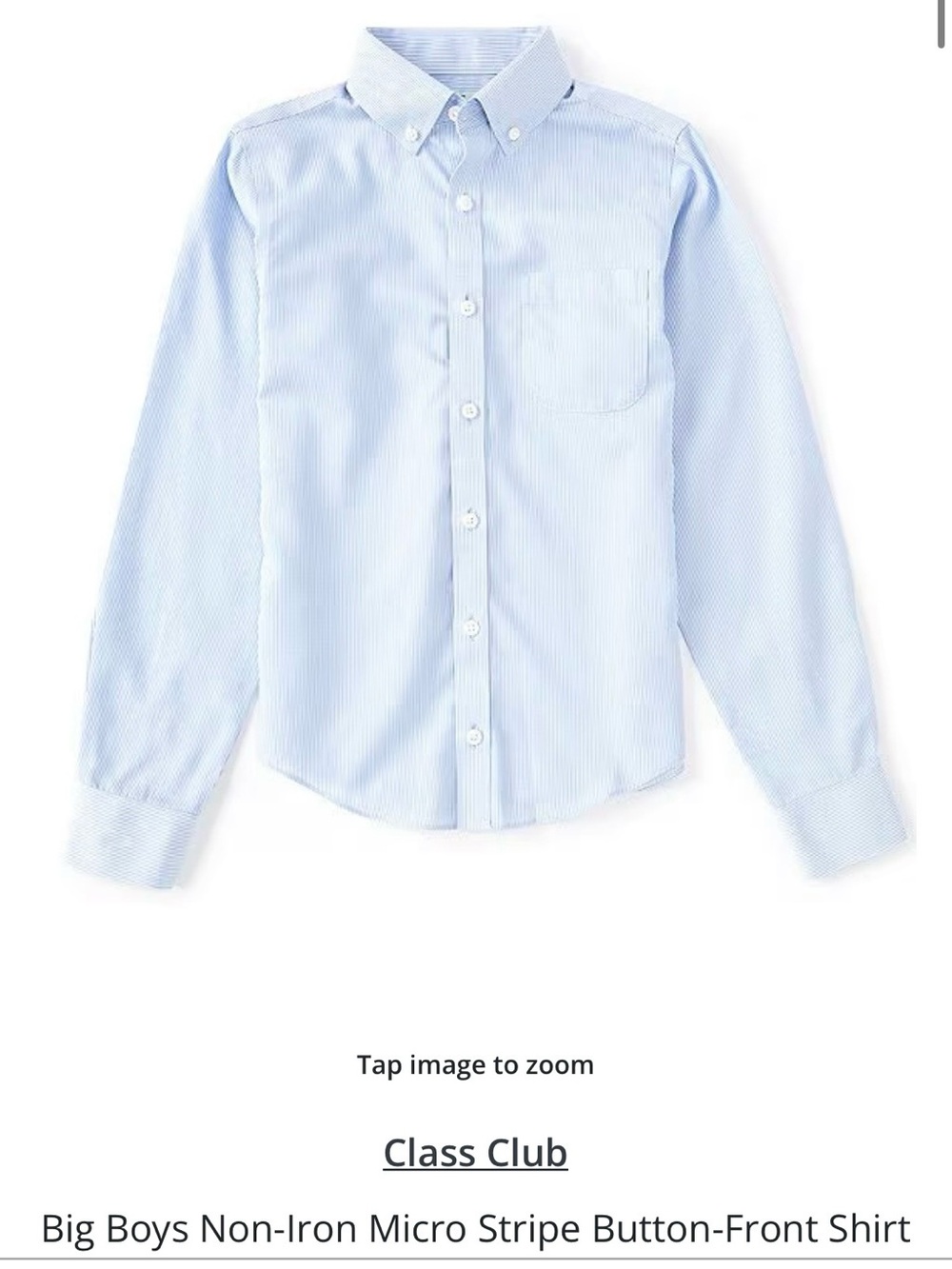 Class Club Blue Micro-Stripe Button-Down Shirt
